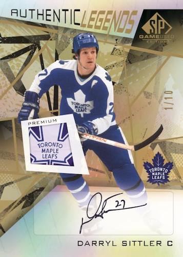 2021-22-SP-Game-Used-Hockey-Cards-Authentic-Legends-Autograph-Premium-Memorabilia-Darryl-Sittler-auto-patch-logo